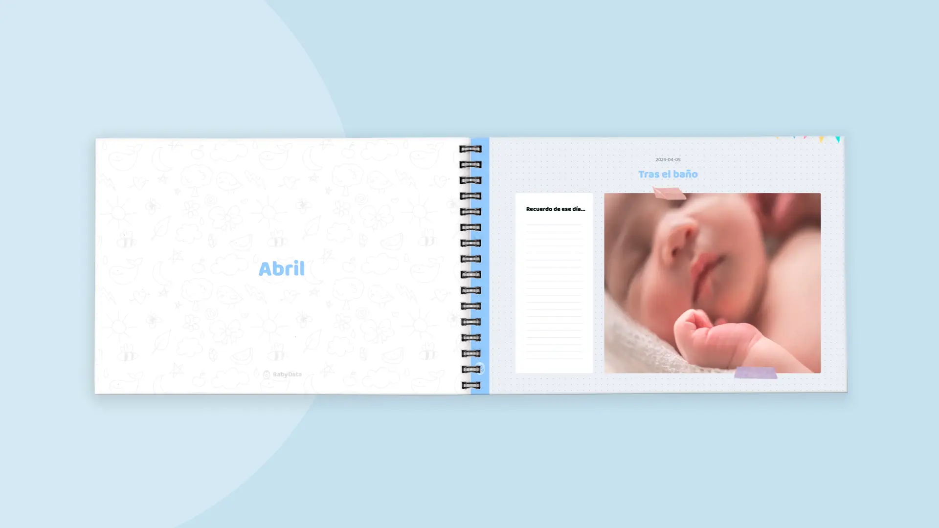 Libro de seguimiento para tu bebé en BabyData