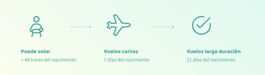 Resumen de permisos para volar para un bebé